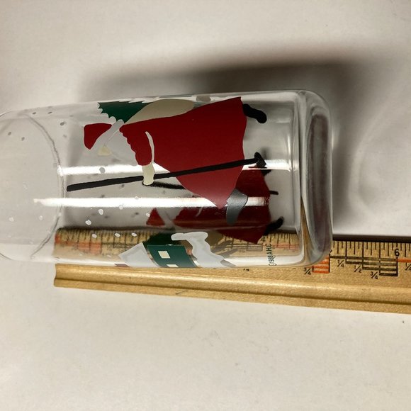 Vintage Anchor Hocking Christmas Glass Tumblers 12 oz. SANTA (1988)  7-Pc Set - Picture 8 of 11